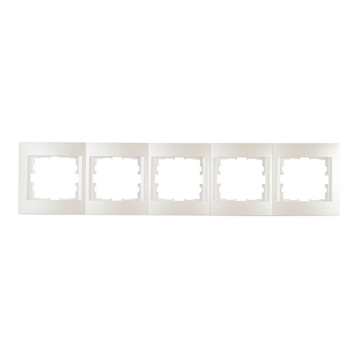 Рамка Lezard KARINA 707-3000-150 пятиместная горизонтальная жемчужно-белая