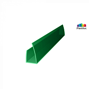 Торцевой профиль для поликарбоната 16 мм зелёный