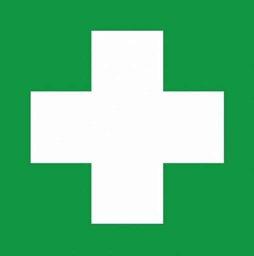 Наклейка знак электробезопасности EKF PROxima 200х200 мм Аптечка первой медицинской помощи зеленая (an-4-03)