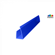 Торцевой профиль для поликарбоната 4 мм синий