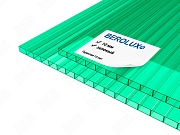 Сотовый поликарбонат BEROLUX 10 мм зелёный