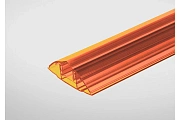 Соединительный разъемный профиль для поликарбоната 6-10 мм оранжевый