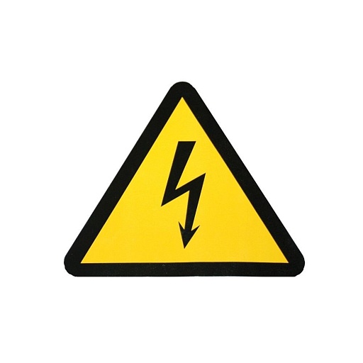 Наклейка знак электробезопасности EKF PROxima 100х100 мм Молния желтая (an-1-01)