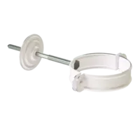 Docke STAL PREMIUM Хомут трубы (короткий саморез) D90 (Пломбир 9010)