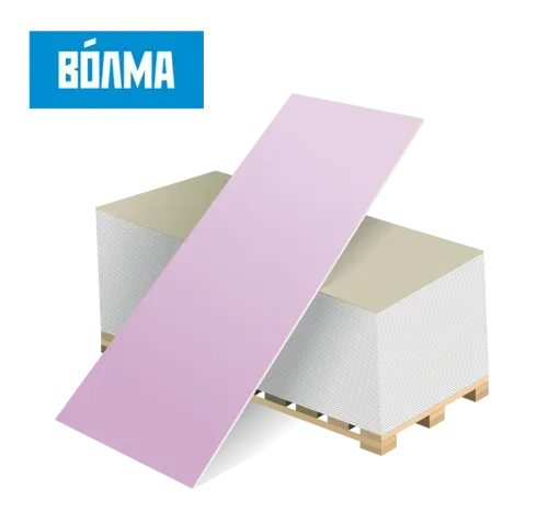 Гипсокартон ГКЛО Волма 2500x1200x12,5 мм огнестойкий Гипсокартон ГКЛО Волма 2500x1200x12,5 мм огнестойкий
