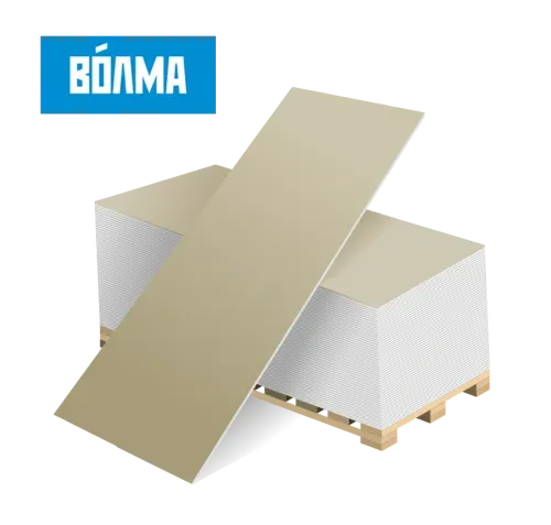 Гипсокартон ГКЛ Волма 2500x1200x12,5 мм Гипсокартон ГКЛ Волма 2500x1200x12,5 мм