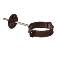 Docke STAL PREMIUM Хомут трубы (короткий саморез) D90 (Шоколад 8019)