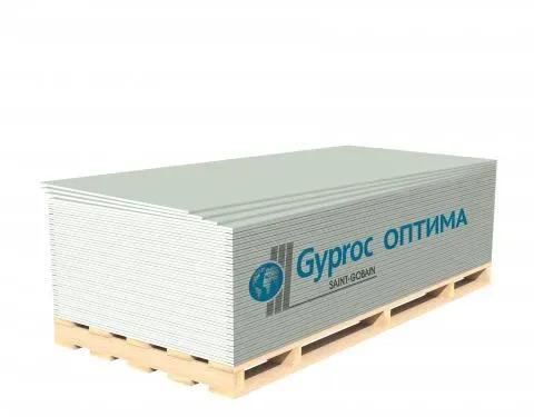 Гипсокартон ГКЛ Gyproc Оптима 3000х1200х12,5 мм Гипсокартон ГКЛ Gyproc Оптима 3000х1200х12,5 мм