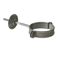 Docke STAL PREMIUM Хомут трубы (короткий саморез) D90 (Графит 7024)
