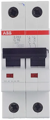 Автоматический выключатель модульный ABB S202 2P 16А тип C 6 кА 400 В (2CDS252001R0164) Автоматический выключатель модульный ABB S202 2P 16А тип C 6 кА 400 В (2CDS252001R0164)