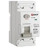 УЗО EKF PROxima ВД-100N 63А 1P+N тип AC 300 мА 6 кА (E1026M63300)