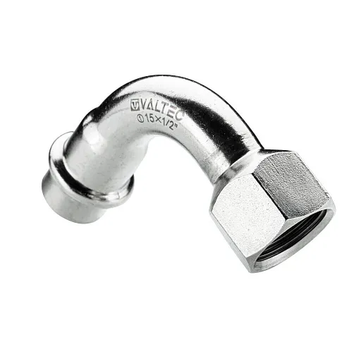 Отвод Valtec d28 мм х 3/4 ВР(г) 90° нержавеющая сталь (VTi.956.I.002805)