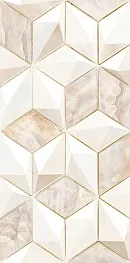 Плитка декор Alma Ceramica Невада геометрия бежевая 500x249x7,5 мм