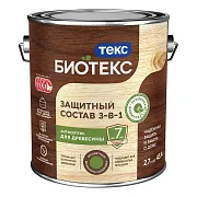 Антисептик Текс Биотекс 3-в-1 декоративный для дерева беленый дуб 2,7 л