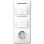 Блок выключатель и розетка Systeme Electric Blanca трехклавишный встраиваемый белый (BLNBS101201) Блок выключатель и розетка Systeme Electric Blanca трехклавишный встраиваемый белый (BLNBS101201)