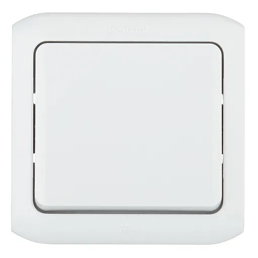 Переключатель Legrand Quteo одноклавишный накладной серый (782334)