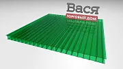 Сотовый поликарбонат GOODPLAST 10 мм зелёный