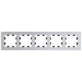 Рамка Systeme Electric AtlasDesign Nature пятиместная серебро (ATN312105) Рамка Systeme Electric AtlasDesign Nature пятиместная серебро (ATN312105)