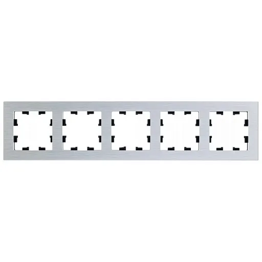 Рамка Systeme Electric AtlasDesign Nature пятиместная серебро (ATN312105) Рамка Systeme Electric AtlasDesign Nature пятиместная серебро (ATN312105)