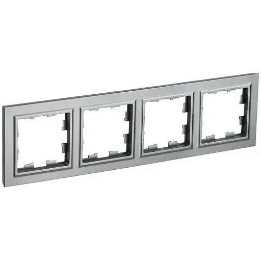 Рамка IEK Brite РУ-4-БрС четырехместная сталь (BR-M42-K46) Рамка IEK Brite РУ-4-БрС четырехместная сталь (BR-M42-K46)