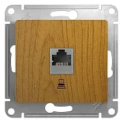 Розетка компьютерная Systeme Electric Glossa встраиваемая дуб RJ45 (GSL000581K)