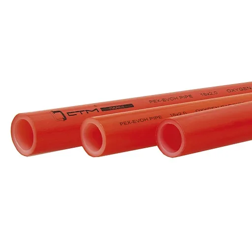 Труба для теплого пола PEX-b СТМ 16x2 мм из сшитого полиэтилена с антидиффузионным слоем EVOH (500 м) красная (CPEX16205-500) Труба для теплого пола PEX-b СТМ 16x2 мм из сшитого полиэтилена с антидиффузионным слоем EVOH (500 м) красная (CPEX16205-500)