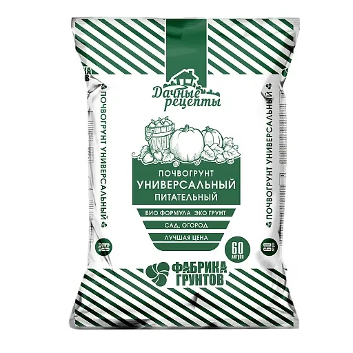 Почвогрунт Дачные рецепты Универсальный питательный 60 л Почвогрунт Дачные рецепты Универсальный питательный 60 л
