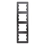 Рамка Systeme Electric Glossa четырехместная графит (GSL001308) Рамка Systeme Electric Glossa четырехместная графит (GSL001308)
