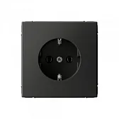 Розетка Systeme Electric ArtGallery встраиваемая базальт с заземлением (SE GAL001443)