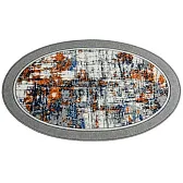 Ковер 1х1,5 м овальный Дискавери серо-коричневый