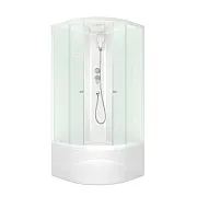 Душевая кабина Domani-Spa Delight Slim 80х80х218 см стекло матовое 4 мм с высоким поддоном полукруг Душевая кабина Domani-Spa Delight Slim 80х80х218 см стекло матовое 4 мм с высоким поддоном полукруг