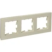 Рамка IEK Brite РУ-3-Бр трехместная бежевая (BR-M32-51-K10) Рамка IEK Brite РУ-3-Бр трехместная бежевая (BR-M32-51-K10)