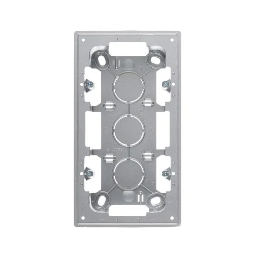 Коробка монтажная Simon 24 Harmonie двухместная накладная алюминий (2400752-033) Коробка монтажная Simon 24 Harmonie двухместная накладная алюминий (2400752-033)