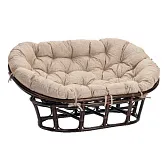 Диван садовый из ротанга TetСhair Mamasan античный черно-коричневый/меланж 1690х1020х800 мм с подушкой (25867) Диван садовый из ротанга TetСhair Mamasan античный черно-коричневый/меланж 1690х1020х800 мм с подушкой (25867)