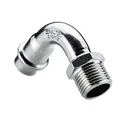 Отвод Valtec d28 мм х 3/4 НР(ш) 90° нержавеющая сталь (VTi.957.I.002805) Отвод Valtec d28 мм х 3/4 НР(ш) 90° нержавеющая сталь (VTi.957.I.002805)
