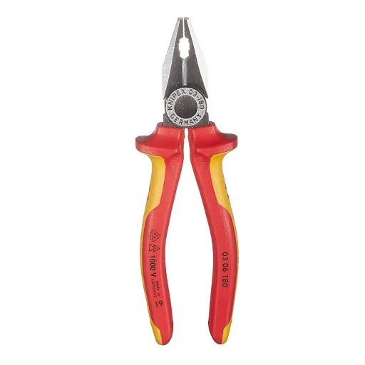 Плоскогубцы диэлектрические Knipex 180 мм (KN-0306180SB) Плоскогубцы диэлектрические Knipex 180 мм (KN-0306180SB)