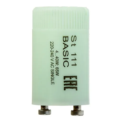 Стартер для люминесцентных ламп 2Р Osram ST 111 Basic 4-65 Вт 220 В (4008321364876) Стартер для люминесцентных ламп 2Р Osram ST 111 Basic 4-65 Вт 220 В (4008321364876)