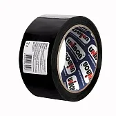 Лента клейкая упаковочная Unibob черная 48 мм 66 м