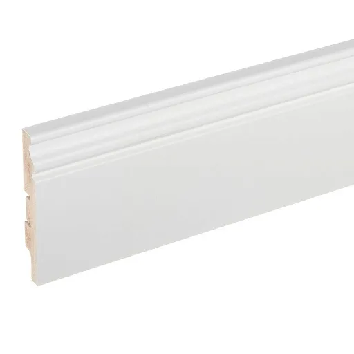 Плинтус МДФ Cosca Décor AP10 белый 100х16х2400 мм под покраску фигурный Плинтус МДФ Cosca Décor AP10 белый 100х16х2400 мм под покраску фигурный