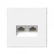 Розетка компьютерная Systeme Electric ArtGallery встраиваемая белая 2хRJ45 (GAL000188) Розетка компьютерная Systeme Electric ArtGallery встраиваемая белая 2хRJ45 (GAL000188)