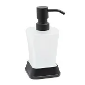 Дозатор для мыла WasserKraft Amper настольный стекло матовый/черный (K-5499B) Дозатор для мыла WasserKraft Amper настольный стекло матовый/черный (K-5499B)