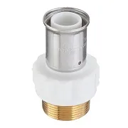 Муфта Henco (17PKW-3207) 32(пресс) х 1 1/4 НР(ш) белая PVDF Муфта Henco (17PKW-3207) 32(пресс) х 1 1/4 НР(ш) белая PVDF