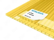 Сотовый поликарбонат SOTALIGHT 8 мм жёлтый Сотовый поликарбонат SOTALIGHT 8 мм жёлтый