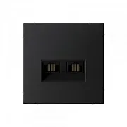 Розетка компьютерная Systeme Electric ArtGallery встраиваемая карбон 2хRJ45 (GAL001088) Розетка компьютерная Systeme Electric ArtGallery встраиваемая карбон 2хRJ45 (GAL001088)
