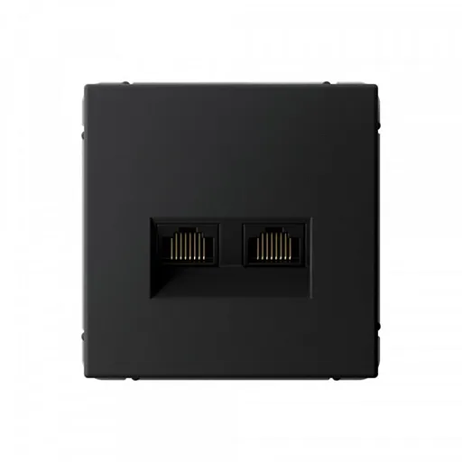 Розетка компьютерная Systeme Electric ArtGallery встраиваемая карбон 2хRJ45 (GAL001088) Розетка компьютерная Systeme Electric ArtGallery встраиваемая карбон 2хRJ45 (GAL001088)