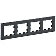Рамка IEK Brite РУ-4-2-БрЧ четырехместная черная (BR-M42-G-K02) Рамка IEK Brite РУ-4-2-БрЧ четырехместная черная (BR-M42-G-K02)