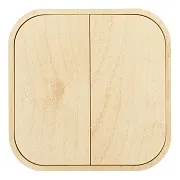 Переключатель Legrand Quteo двухклавишный накладной дерево (782266)
