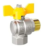 Кран шаровой газовый LD Pride 1/2 ВР(г) х 1/2 НР(ш) бабочка (LD 47.254.15)