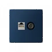 Розетка телевизионная/ компьютерная Systeme Electric ArtGallery встраиваемая аквамарин TV/ RJ45 (SE GAL001189) Розетка телевизионная/ компьютерная Systeme Electric ArtGallery встраиваемая аквамарин TV/ RJ45 (SE GAL001189)