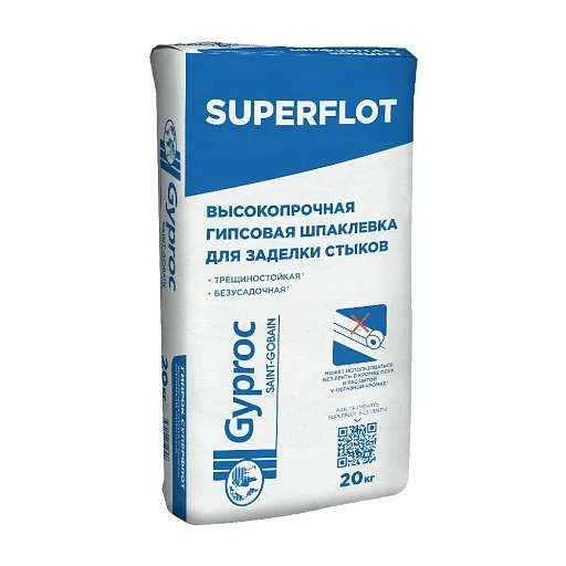 Шпаклевка гипсовая Vetonit Суперфлот высокопрочная безусадочная белая 20 кг